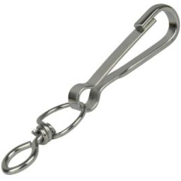 Moschettoni girevoli con anello simplex, 60 mm, 10