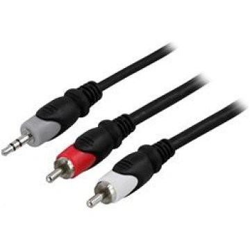 DELTACO Audio kabelis 3,5 mm ha - 2xRCA ha 20m MM-