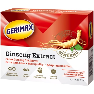 GERIMAX Ginseng Extract tabletes, 30 gab