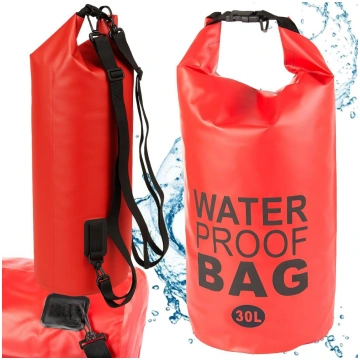 Ūdensnecaurlaidīgs maiss / mugursoma 30L, sarkans 