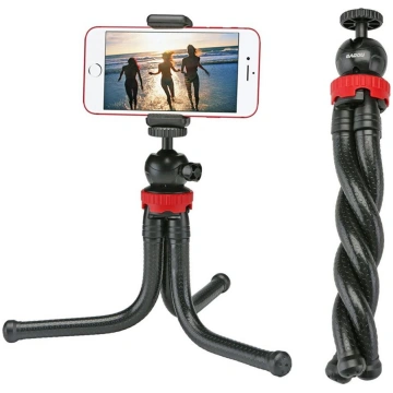 Selfie stick Tripod Flexible Black | 5905101591295