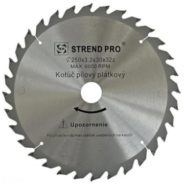 Zāģa disks kokam 250x3,2x30 32 zobi Strend Pro, SK