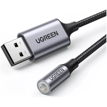 UGREEN CM477 audio adapteris USB uz 3,5 mm mini‑ja