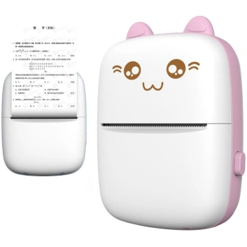 Thermal printer mini cat HURC9 - pink