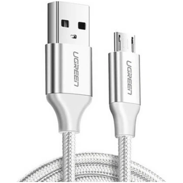 Pīts kabelis USB-A - micro USB 2.4A 1m - balts UGR