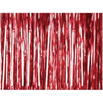 Sarkani folija aizkari (90x250 cm) Partydeco