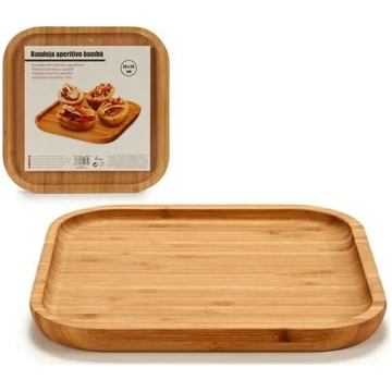 Uzkodu paplāte Bigbuy Home bambuss 20 x 1,5 x 20 c