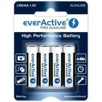 Everactive Baterijas, lr6 / aa blistera iepakojums