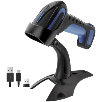 Tera Barcode Scanner kabellos 2D QR mit Ständer: P