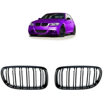 Grill Sporta Dubults Ribas Gloss Black Bmw 3 E90 E