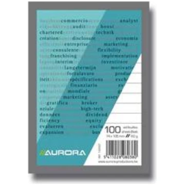 Bloknots AURORA A7/100 rūtiņu, papīra vaks