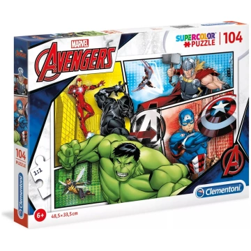 Clementoni Avengers puzle 104 gab. — 485×335 mm, m