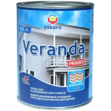 Eskaro VERANDA PRIMER AQUA 0.9L gruntskrāsa kokam