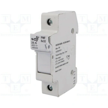 Fuse holder; 8x31mm; for DIN rail mounting; 25A; 4