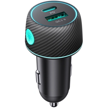 60W USB-C un USB-A auto lādētājs Joyroom JR-CCN01