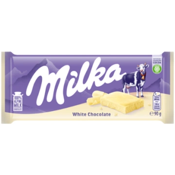 MILKA Baltā šokolāde 90 g 450-27423
