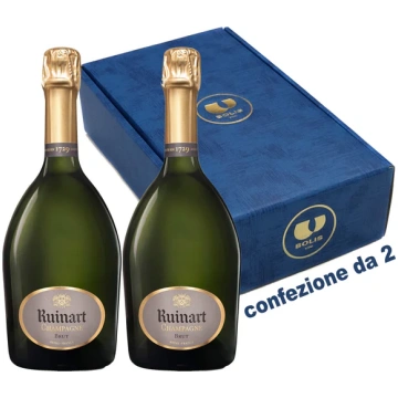 conf. da 2 bottiglie Champ. BRUT "R" de RUINART
