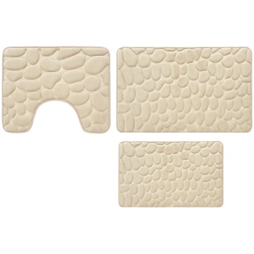Bath Mat Cobblestone Embossed Soft Memory Foam Pad