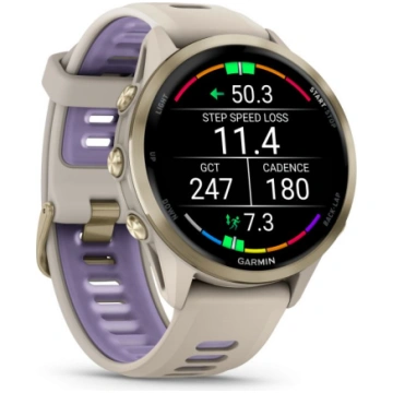 Viedpulksteni Garmin Forerunner 970 Soft Gold Tita