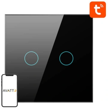 Smart Light Switch ZigBee Avatto ZTS02-EU-B2 2 Way