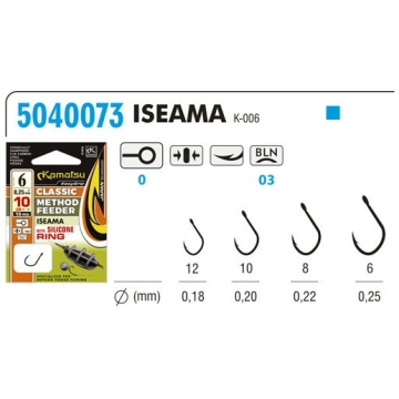 Pavadiņas ar āķi Kamatsu 10cm Isema Method Feeder 