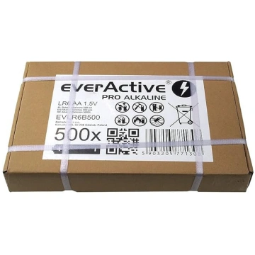 everActive AA baterijas, 500 gab., Pro Alkaline, M