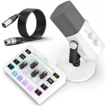 FIFINE AmpliGame KS5W White set | AM8 microphone |