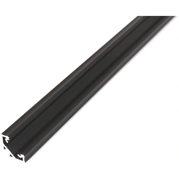 Leņķveida 2m, LED Lentes Profils (melns) + caurspī