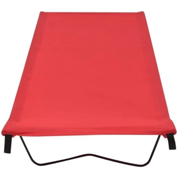 vidaXL kempinga gulta, 180x60x19 cm, sarkans oksfo