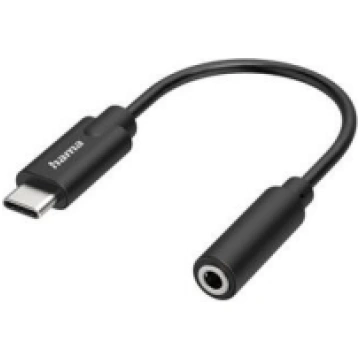 Hama Audio Adapter, USB-C plug, 3.5mm jack socket,