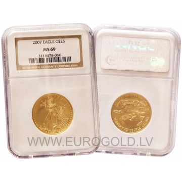 United States 1/2 Oz gold American Eagle 2007 NGC 