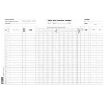 Darba laika uzskaites saraksts A3 | LNT32104 | LNT