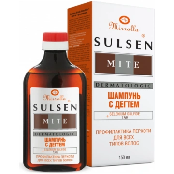 MIRROLLA Šampūns ar darvu pret blaugznām, 150 ml