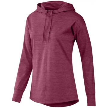 Adidas Essentials Heathered Hoodie Ladies red
