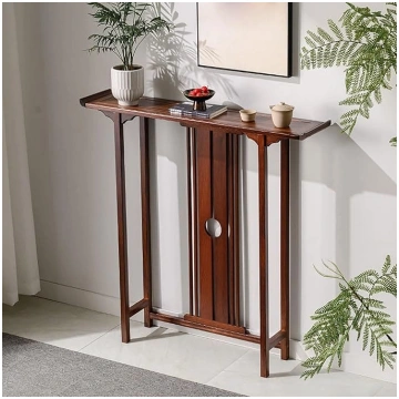 Narrow Console Table with Drawers, Wood, Hallway T