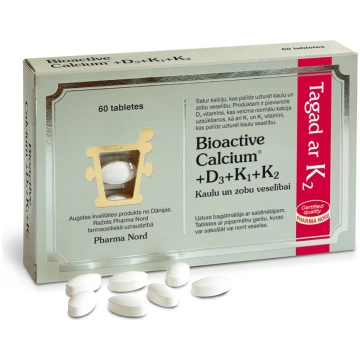 Bioactive Calcium+D3+K1+K2 tabletes N60