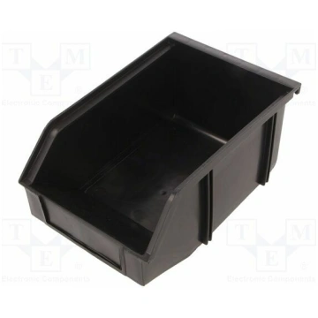 Container: cuvette; ESD; 130mm; 89mm; 197mm; black