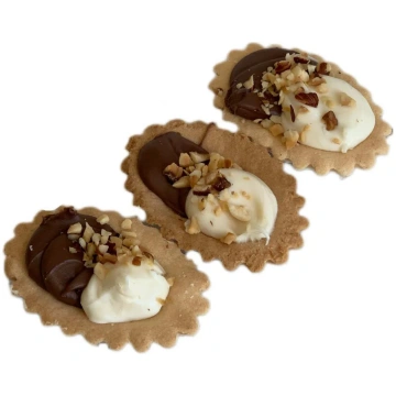 Barchette di pasta frolla al cioccolato e cioccola