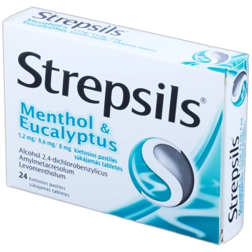 STREPSILS Menthol & Eucalyptus sūkājamās tabletes,