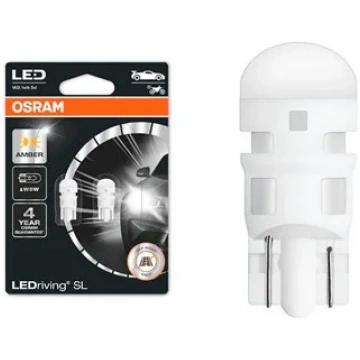 OSRAM LED spuldze 12V W5W dzintarkrāsas OSRAM - la