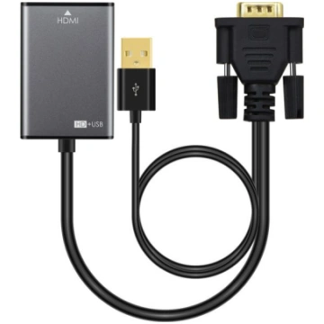 MicroConnect Adapter VGA 15pin - HDMI M-F Active w
