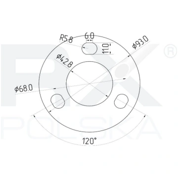 Stabiņa pēda caurulei D42,4 mm