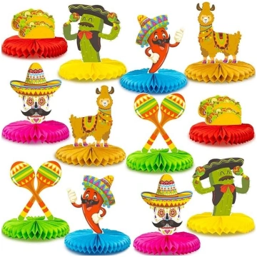 Fiesta Meksikas Honeycomb galda rotājumi papīra ve