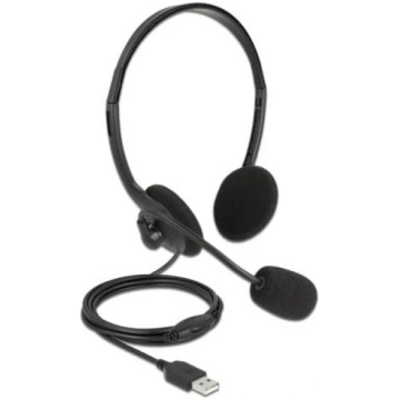 Delock USB Stereo Headset with Volume Control for