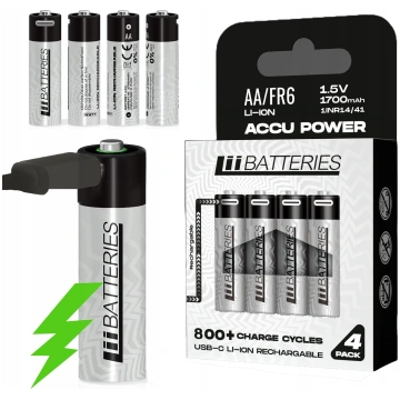 LiiBateries LIIBATTERIES AA tipa litija jonu akumu
