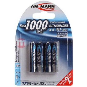 Ansmann Akumulators Aaa / R03 1000mah 4gab