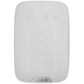 AJAX Bezvadu drošības tastatūra Keypad Plus Baltā 