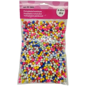 Putuplasta bumbiņas 8-10mm/15g dažādās krāsās