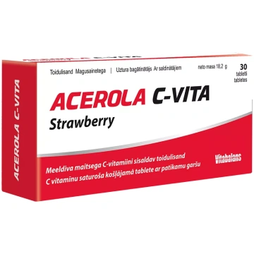 VITABALANS Acerola C-Vita Strawberry košļājamās ta