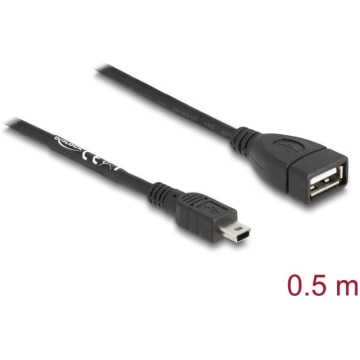 Delock USB 2.0 cable Type-A female to mini USB mal